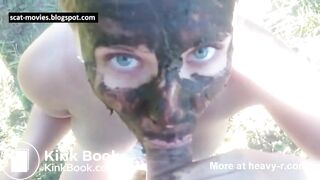 Shitfaced Babe Sucks Shitty Cock Outside