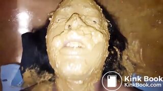 covering with shit a submissive ebony slut (1)