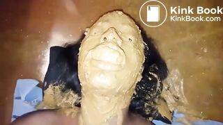 covering with shit a submissive ebony slut (1)