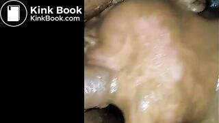 Fat Crazy Babe Sucks Shit Covered Cock in Scat