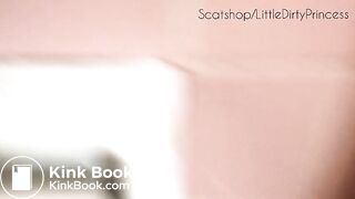 Big thick poop and bright yellow pee in a bowl