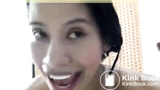 LATINLIZZY VOMIT + SQUIRT AND PISS ON HER FACE