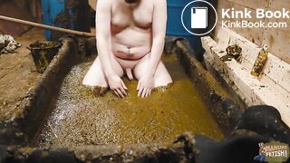 Frankys time in the manure basin - scat anal