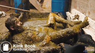 Frankys time in the manure basin - scat anal