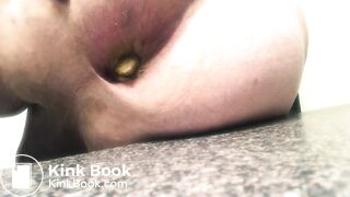 Trans BBW Close Up Shit from Dirty Asshole