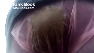 Pink plastic pants poop
