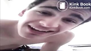 Two guys shitting in the same toilet