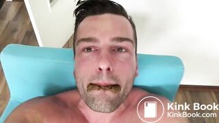 Handsome Man Eating his Own Shit
