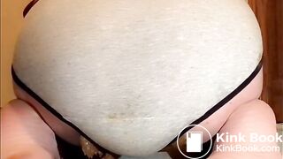 Young white woman shits her panties