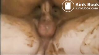 Shit Covered Sub Blonde Slag Fucks & Sucks Her