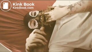 spider-gagged mouth full of creamy poo