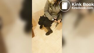 Filming my sister sitting on potty - Female Scat