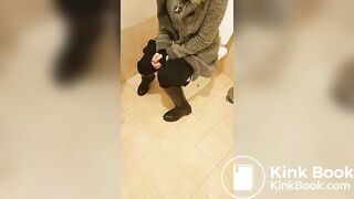 Filming my sister sitting on potty - Female Scat