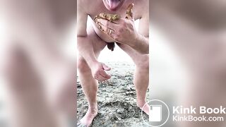 me amsterdam male on a greek beach shitting and ea