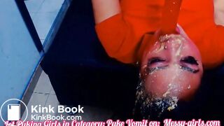 Hot cam teen puke a lot over her face