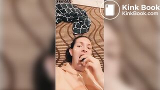 SIUE slut named Callie eats dog poop!