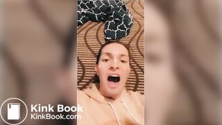 SIUE slut named Callie eats dog poop!