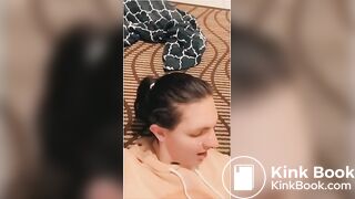 SIUE slut named Callie eats dog poop!