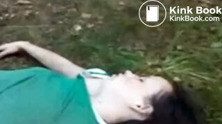 Shitting on girl's face while she is sleeping