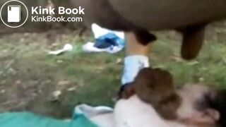 Shitting on girl's face while she is sleeping