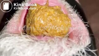 Alpha Feeding an  Old Pig