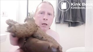 Amateur shit pile on face, eating, dirty talk