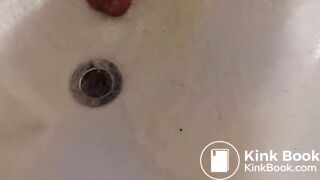 Very messy dog shit nylon feet