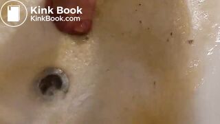 Very messy dog shit nylon feet