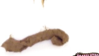 Trans Girl Shit Sliding on the Edge of the Tub