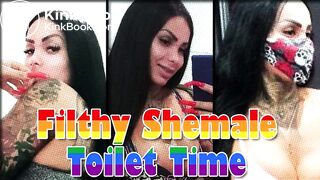 FILTHY SHEMALE - TOILET TIME