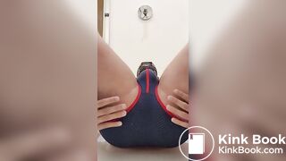 First scat play filings my underwear and jerk off