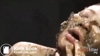 Crazy Jap Teen Slag Covered in Her Own Shit & Puke