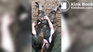 Faggot Trampled in Shit