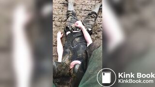 Faggot Trampled in Shit