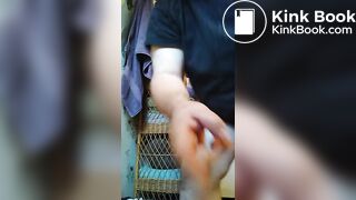 Shitting out a huge turd