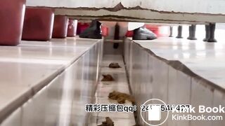 Beautiful women poop in the toilet