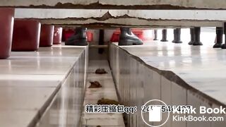 Beautiful women poop in the toilet