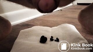 Chubby guy shits on the floor