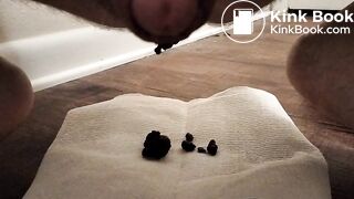 Chubby guy shits on the floor