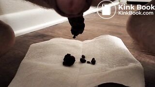 Chubby guy shits on the floor