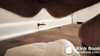 Chubby guy shits on the floor