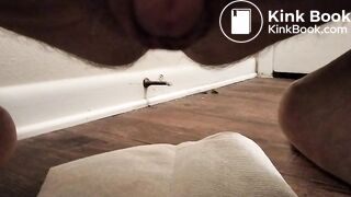 Chubby guy shits on the floor