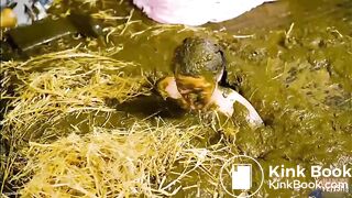 Betty Playing in Cow Scat