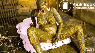 Betty Playing in Cow Scat