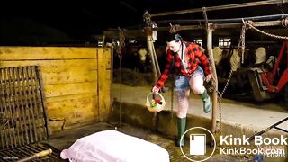 Betty Playing in Cow Scat