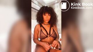 Caribbean Goddess unloads a thick juicy turd