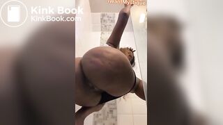 Caribbean Goddess unloads a thick juicy turd