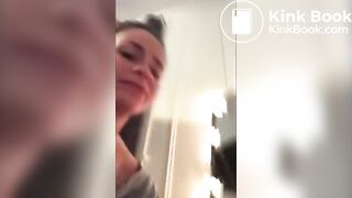 Dirty girl lick shit and buttplug
