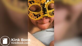 BLACK TOILET BITCH EATS FROM WHITE MASTERS ASS