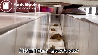 Beautiful women poop in the toilet